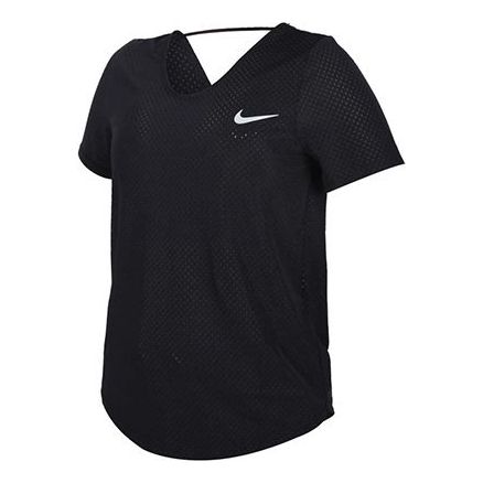 (WMNS) Nike BREATHE Running Gym Short Sleeve Black CJ2569-010