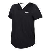 (WMNS) Nike BREATHE Running Gym Short Sleeve Black CJ2569-010