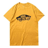 Vans Off The Wall Classic Printing Short Sleeve Couple Style Yellow VN0A4MM750X