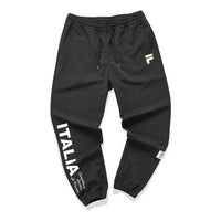 FILA FUSION Printing Loose Casual Sports Woven Long Pants Black T11M112804F-BK