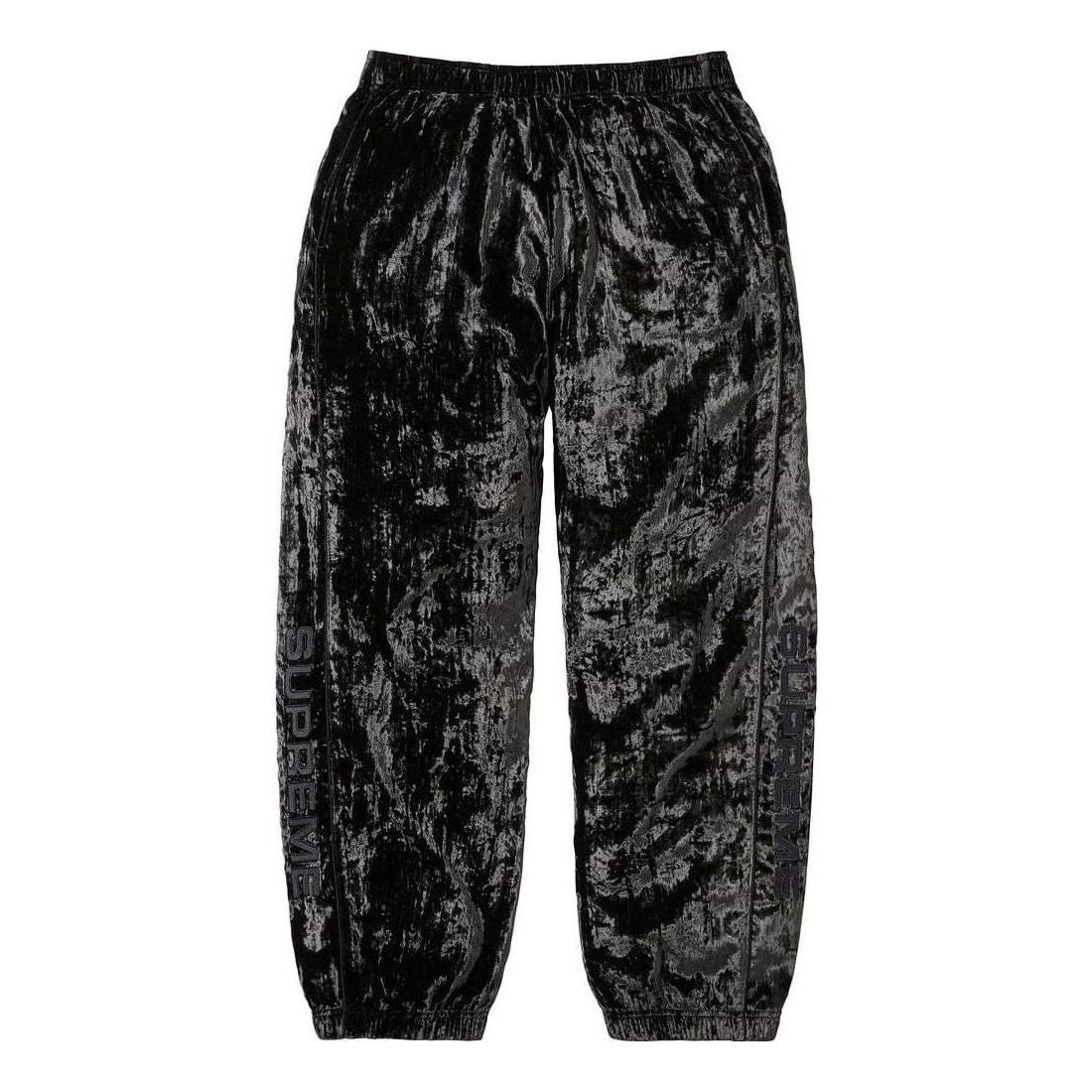 Supreme Crushed Velvet Track Pants 'Black' SUP-FW23-118