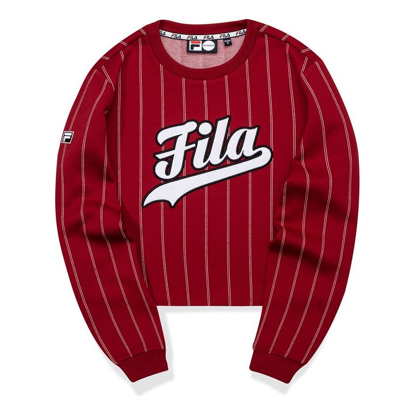 (WMNS) Fila Short Casual Sports Pullover Hoodie Deep Red T11W032213F-RD