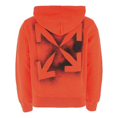 Off-White FW20 Stencil Hooded Pullover Men Orange OMBB034E20FLE0042010