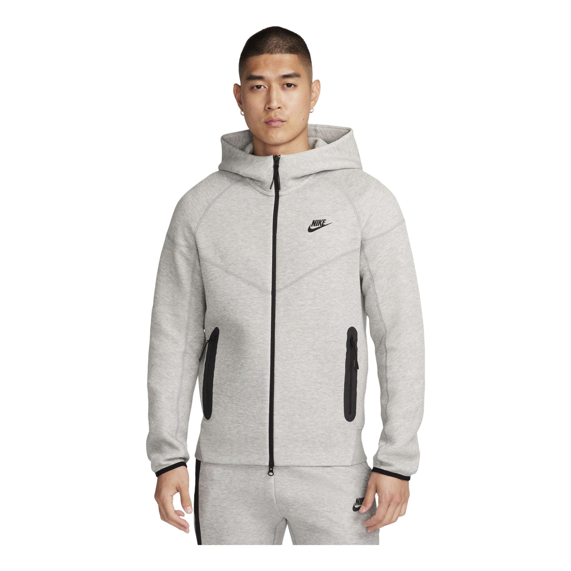Nike Sportswear Tech Fleece Zipper Hooded Jacket Asia Sizing 'Grey' FB7922-063