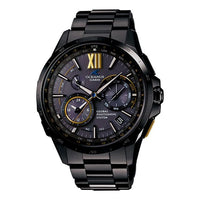 Men's CASIO OCEANUS Series Elegant Navy Blue Business Watch Black Gold OCW-G1000S-1A Mens Black/Gold Analog OCW-G1000S-1A2021
