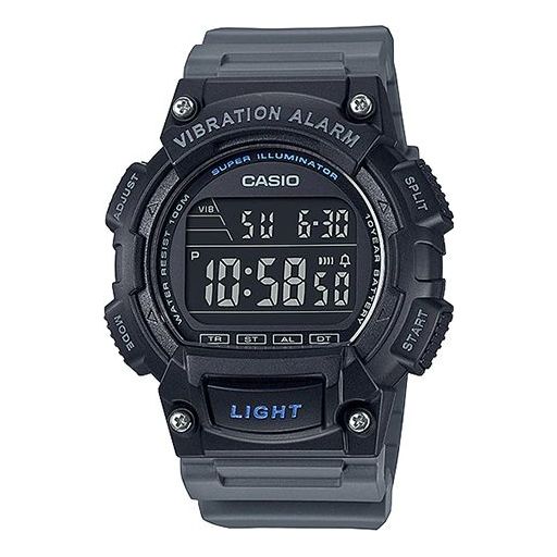 Men's CASIO YOUTH Series Waterproof Quartz White Led Lights 47.1mm Resin Strap Watch Mens Black Digital W-736H-8BV