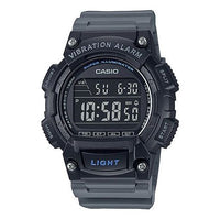 Men's CASIO YOUTH Series Waterproof Quartz White Led Lights 47.1mm Resin Strap Watch Mens Black Digital W-736H-8BV