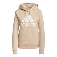 (WMNS) adidas Logo Printing Hoodie Beige H07891