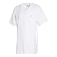adidas originals Logo Solid Color Sports Short Sleeve White DV2065