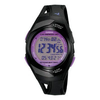 Men's CASIO Sports Gym Resin Strap Black Purple Gym Watch Mens Black/Purple Digital STR-300-1C