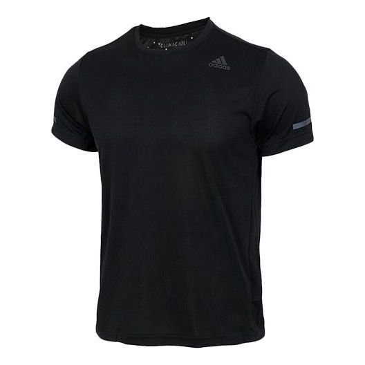 adidas Chill Tee Round Neck Short Sleeve 'Black' EI6395