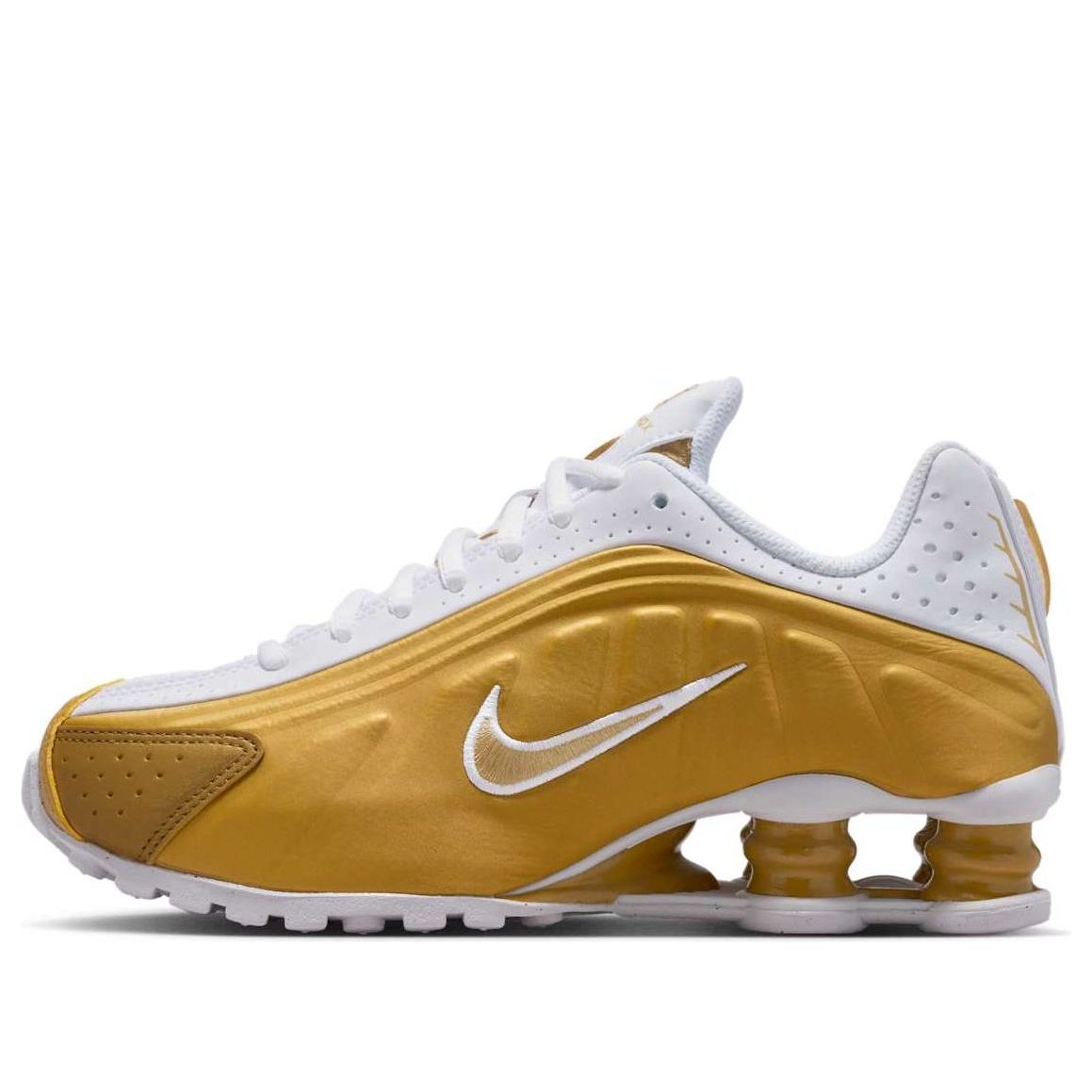 (GS)	Nike Shox R4 'Metallic Gold White' CW2626-700