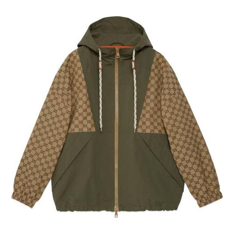 Gucci GG Cotton Canvas Zip Jacket 'Camel Ebony' 742813-Z8BIW-2190
