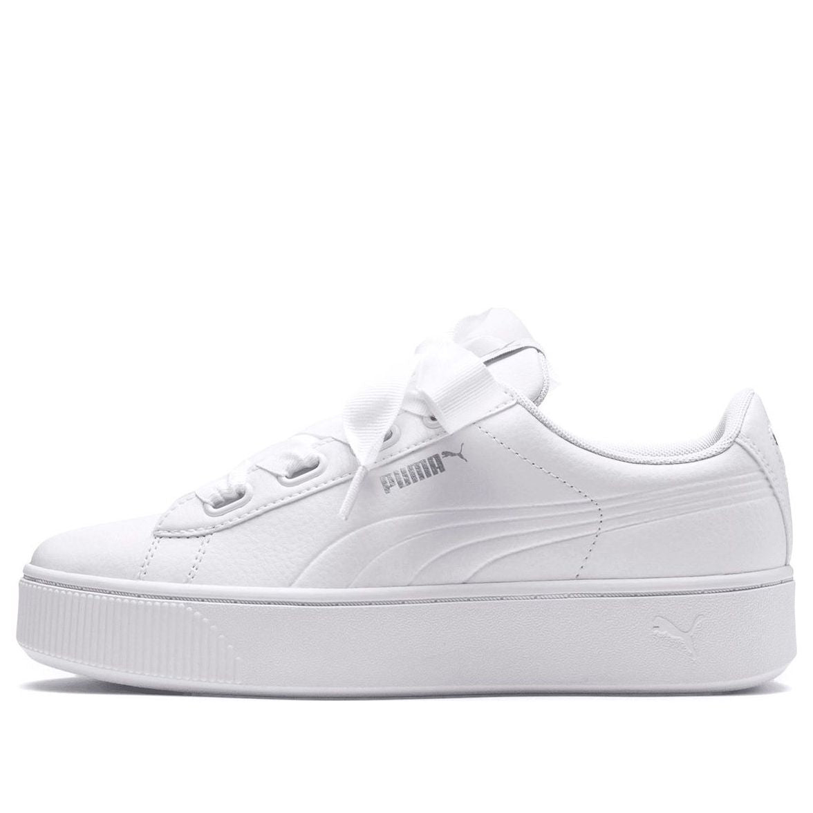 (WMNS) PUMA Vikky Stacked Ribbon Core White Board Shoes 369112-02