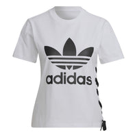 (WMNS) adidas Always Original Trefoil T-Shirt Asia Sizing 'White Black' HS2598