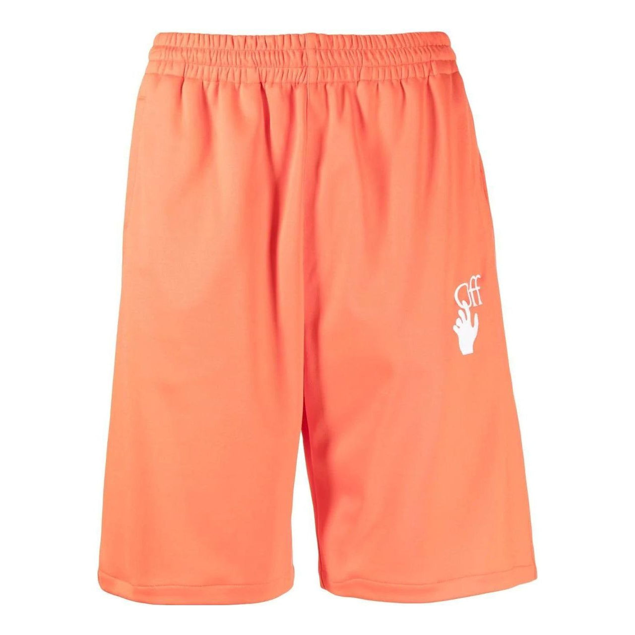 Men's Off-White SS22 Brand Logo Printing Elastic Waistband Straight Shorts Ordinary Version Orange OMCL001S22FAB0012001