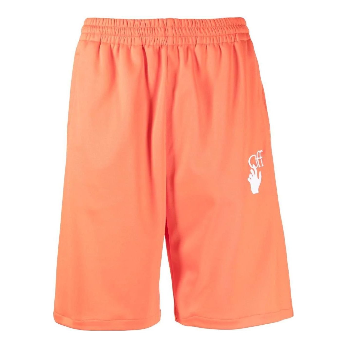Men's Off-White SS22 Brand Logo Printing Elastic Waistband Straight Shorts Ordinary Version Orange OMCL001S22FAB0012001