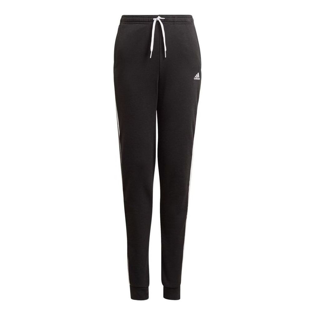 (GS) adidas Essentials 3-Stripes French Terry Pants Asia Sizing 'Black' GN4054