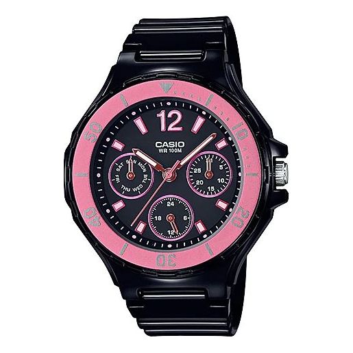 CASIO Waterproof Sports Quartz BlackPink Analog LRW-250H-1A2