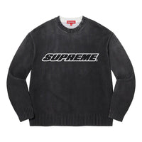 Supreme SS23 Week 2 Printed Washed Sweater 'Black' SUP-SS23-063