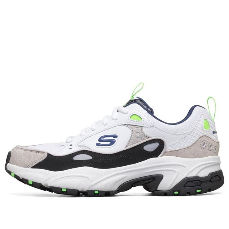 (WMNS) Skechers Stamina Sports Shoes White/Black/Green 88888383-WNVL