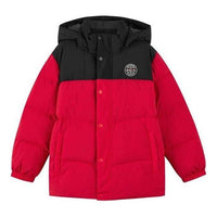 (GS) Skechers Hooded Down Jacket 'Red Black' P422B016