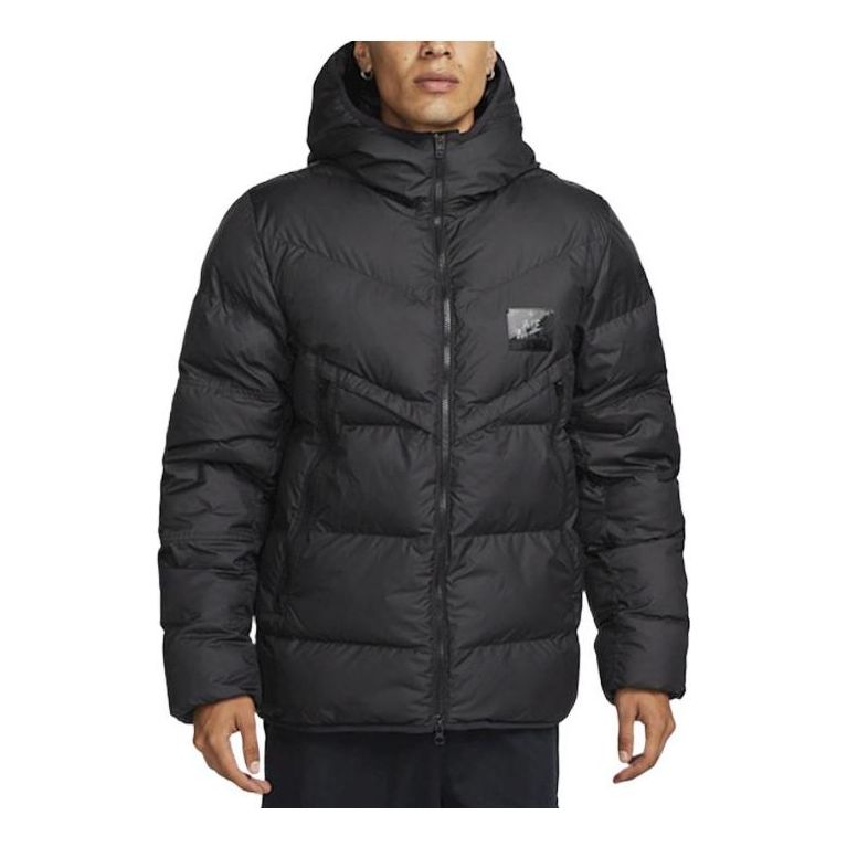 Nike Solid Color  Zipper Hooded Jacket Men's Black DX2039-010