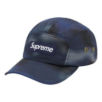 Supreme Washed Satin Camo Camp Cap 'Blue Black White' SUP-SS21-593