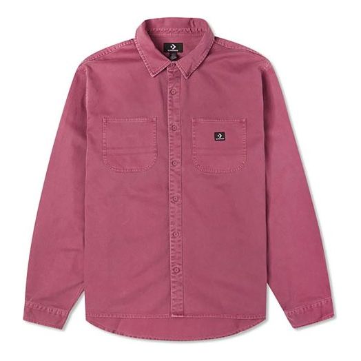 Converse Twill Long Sleeve Button Down Asia Sizing 'Berry' 10022012-A04