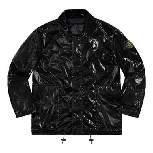 Supreme x Stone Island New Silk Light Jacket 'Black' SUP-SS19-417