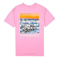 Stussy Clear Day Tee Printing Short Sleeve Unisex Pink 1904502-PINK