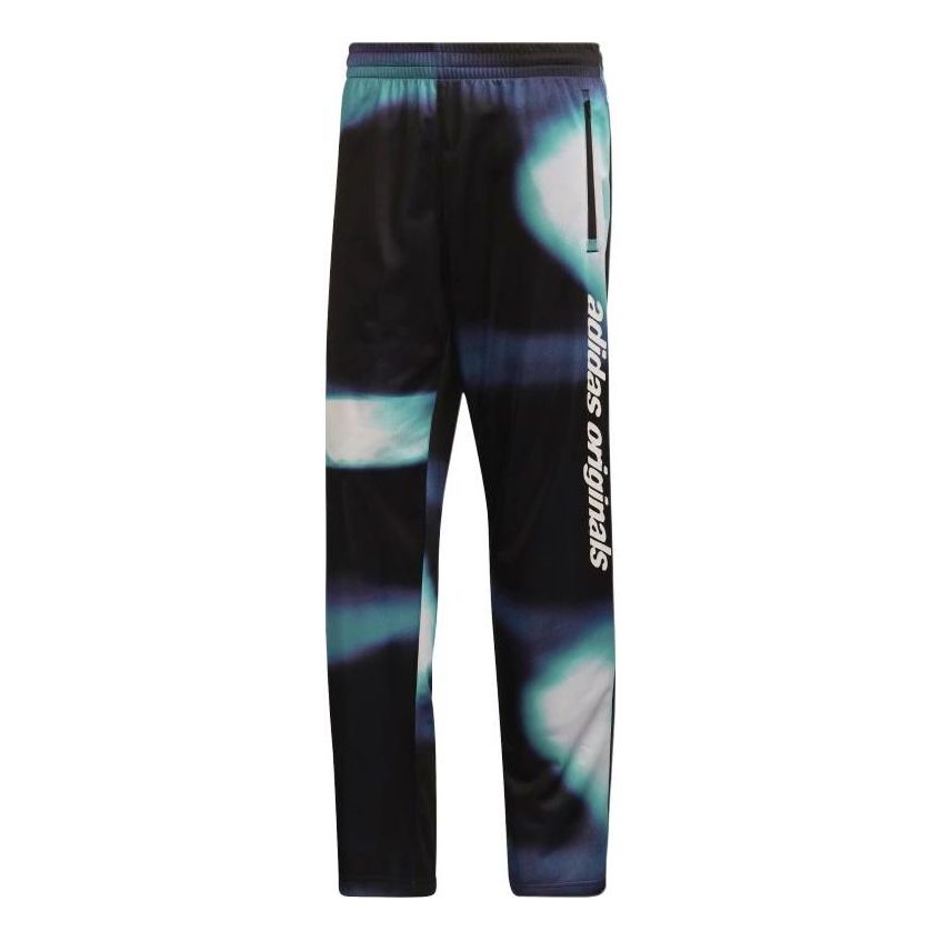 Men's adidas originals SS22 Zipper Pocket Straight Sports Pants/Trousers/Joggers Black HC7175