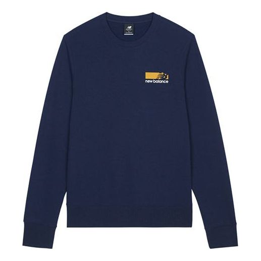 New Balance Alphabet Printing Round Neck Pullover Dark Blue MT13906-PGP