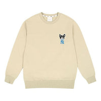 MLB Cartoon Series Embroidered Sports Round Neck Long Sleeves Unisex Khaki 31MTC1011-50B