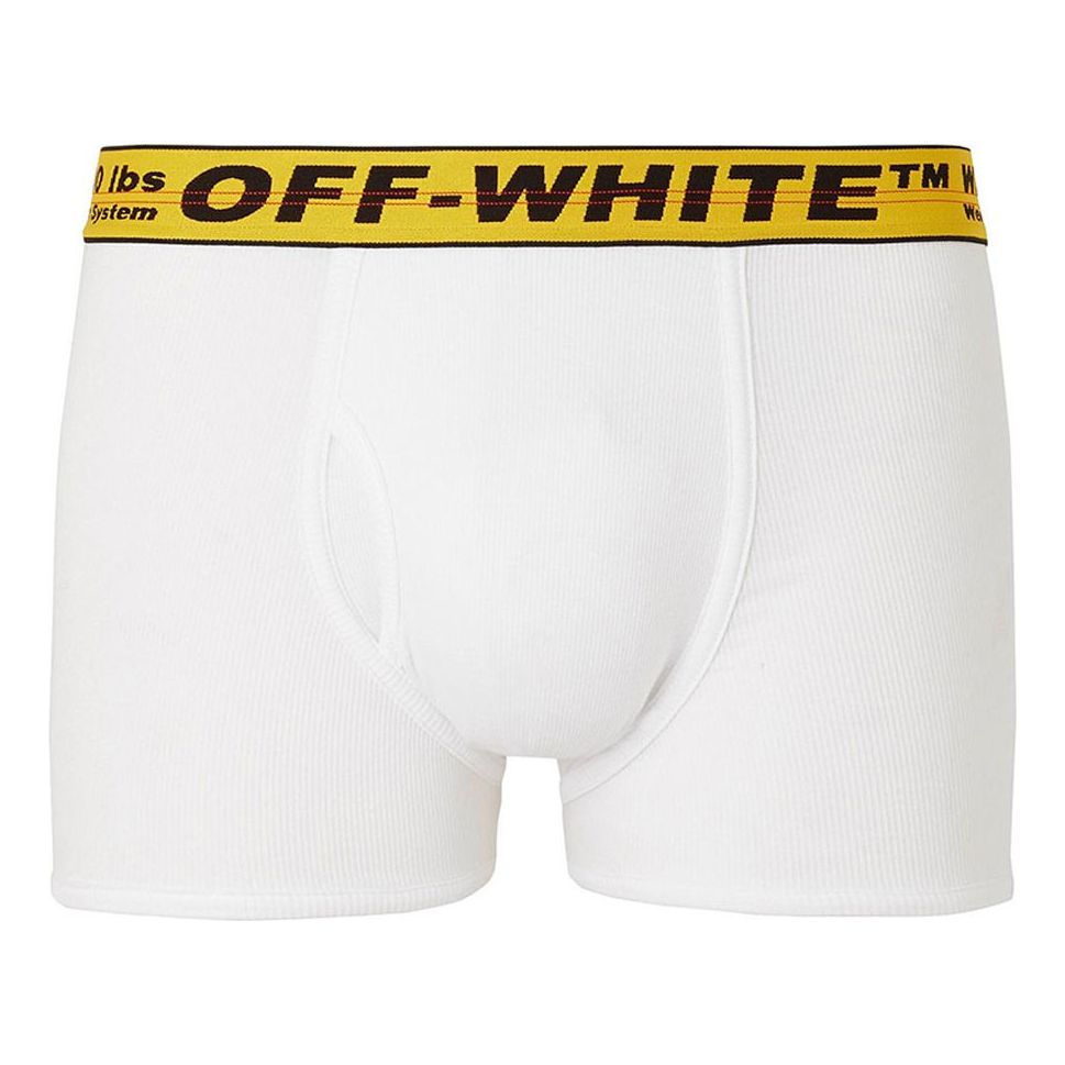 Off-White SS21 Lndustrial Logo Webbing Pants Slim Fit Version 1 White OMUA003S21FAB0010118