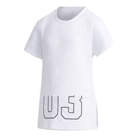 (GS) adidas YG EL SS TEE Sports Short Sleeve Big Boys White FM9844