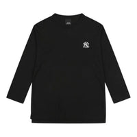 MLB Logo Printing Round Neck Long Sleeves Unisex Black 31TSN1941-50L