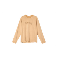 Stussy River L/SL Crew Classic Embroidered Unisex Yellow 1140217