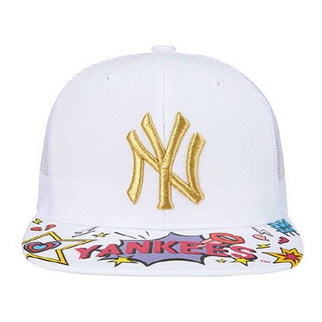 MLB New York Printing White Baseball Cap 32CPLA811-50W