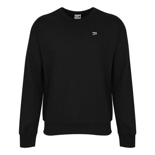 PUMA Logo Loose Round Neck Black 596011-01