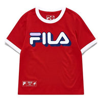 FILA FUSION 3D Contrasting Colors Logo Sports Slim Fit Short Sleeve Classic Red T11W135104F-AR
