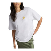 (WMNS) Converse Oversized Floral Graphic Crew T-Shirt Asia Sizing 'White' 10025213-A01