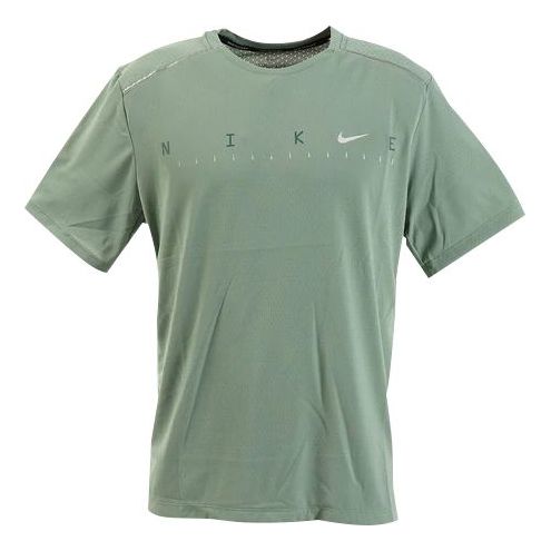 Nike Dri-fit Miler Future Fast Mesh Quick Dry Reflective Element Short Sleeve Green CJ6484-352