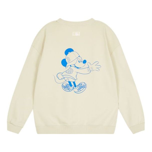 MLB x Disney Mickey Crossover Long Sleeves Loose Unisex Beige 31MTK2011-43B
