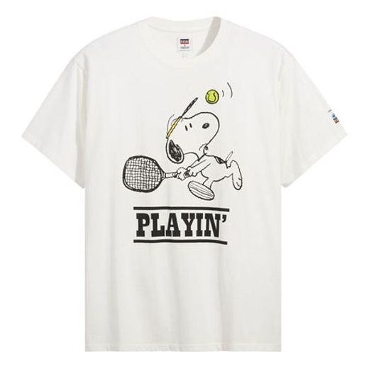Levis  Peanuts Crossover Round Neck Short Sleeve White 56152-0005