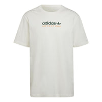 Men's adidas originals Mtn Spr Tee Alphabet Logo Printing Sports Round Neck Short Sleeve White T-Shirt HF4773