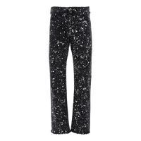 Men's Off-White FW22 Paint Splash Effect Straight Casual Pants/Trousers Version Black OMYA154F22DEN0021000