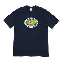Supreme FW19 Week 1 New Shit Tee Alphabet Logo Short Sleeve Unisex Navy Blue SUP-FW19-032