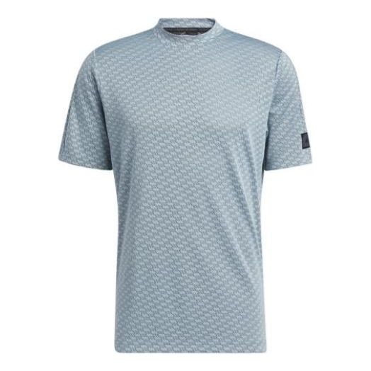 adidas Adcrs Mngr P Solid Color Golf Sports Short Sleeve Blue H54069