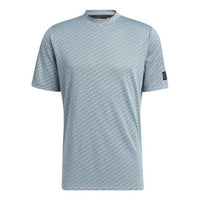 adidas Adcrs Mngr P Solid Color Golf Sports Short Sleeve Blue H54069